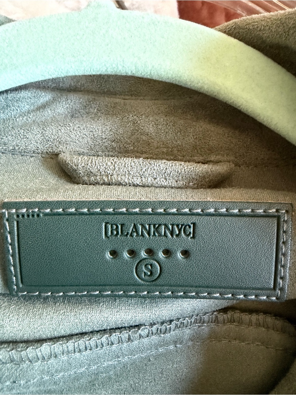 Blank NYC Sage Green Suede Fringe Shirt Jacket - Picture 3 of 3